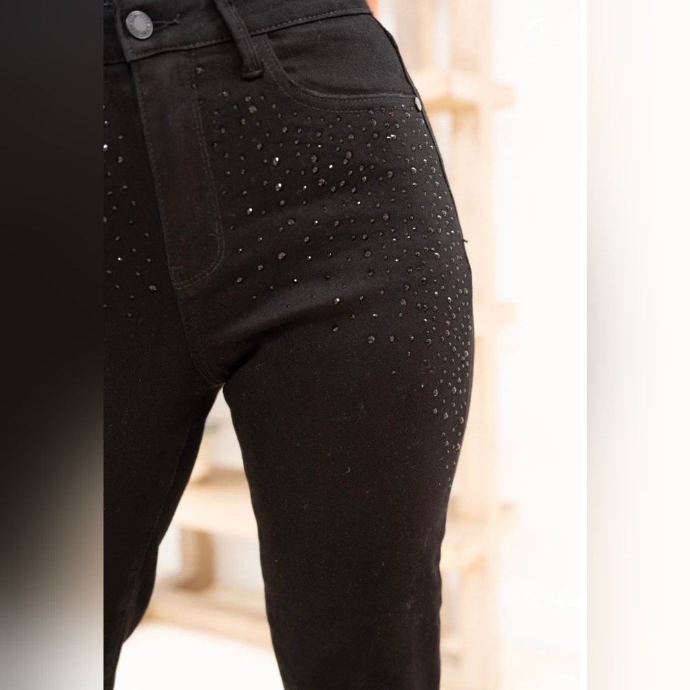 Judy Blue Raise Your Glass High Rise Rhinestone Embellished Jeans - Picture 2 of 4